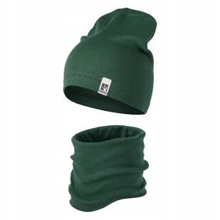 Czapka Dziecięca Wiosenna Jesienna Komin Komplet Bawełna Dla Dzieci 48-56 - Czapki dla dzieci - miniaturka - grafika 1