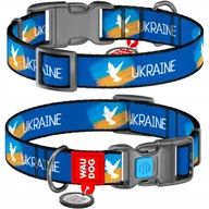 Obroże dla psów - Obroża dla psa nylonowa WAUDOG Nylon z paszportem QR, rysunek "Flaga", rozmiar L, 33-49 cm, 25 mm - miniaturka - grafika 1