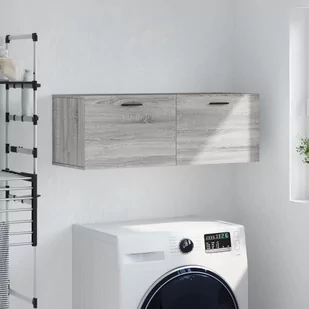 vidaXL Szafka wisząca, szary dąb sonoma, 100x36,5x35 cm - Szafki na klucze - miniaturka - grafika 1