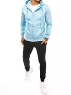 Dresy męskie - Dres męski błękitno-czarny Dstreet AX0635-XL - miniaturka - grafika 1