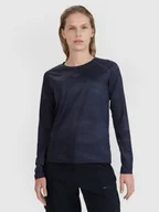 Koszulki rowerowe - 4F Koszulka rowerowa z długim rękawem damska - czarna L - miniaturka - grafika 1