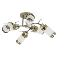 Lampy sufitowe - Sufitowa lampa glamour ELM8267/6 21QG do jadalni mosiądz - miniaturka - grafika 1