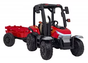 Traktor BLAST Z Przyczepką Czerwony - Pojazdy elektryczne dla dzieci - miniaturka - grafika 3