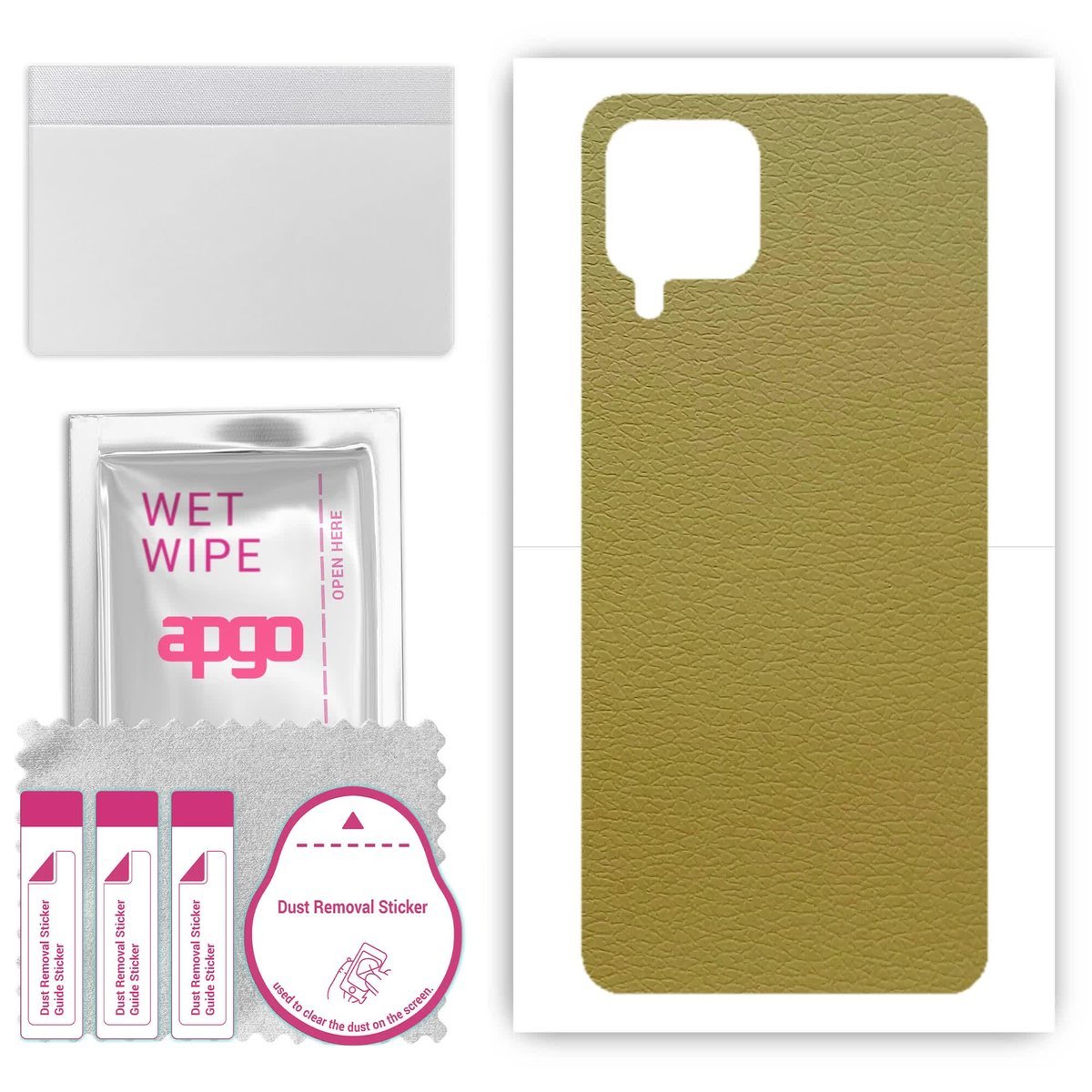 Folia naklejka skórka strukturalna na TYŁ do Samsung Galaxy A22 - Skóra Oliwkowa - apgo SKINS