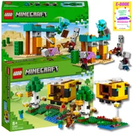 Klocki - LEGO MINECRAFT ZESTAW - PSZCZELI UL (21241) + PUSTYNNY PATROL ZŁOSADNIKÓW (21267) + EBOOK - miniaturka - grafika 1