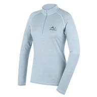 Koszulki sportowe damskie - Damska bielizna termoaktywna Husky Merow zip L Rozmiar: XL / Kolor: jasnoniebieski - miniaturka - grafika 1