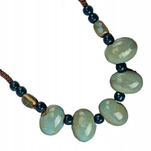 naszyjnik ceramiczny regulowany rękodzieło Boho - Naszyjniki - miniaturka - grafika 1