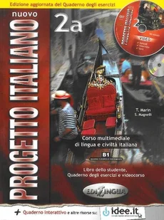 edilingua Nuovo Progetto Italiano 2A Podręcznik + ćwiczenia + płyta DVD + płyta CD - Magnelli Sandro, Marin Telis - Książki do nauki języka włoskiego - miniaturka - grafika 1