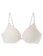 Biustonosze - Women'secret Wspaniały biustonosz Push Up Tiul Mikrofibra I Koronka Biały Kobieta, Żółty/Off White, 95B - miniaturka - grafika 1