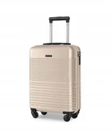 Walizki - Walizka Kabinowa Podróżna Na Kółkach Twarda PUCCINI Beżowa ABS028C-6A - miniaturka - grafika 1