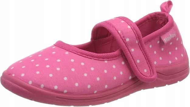 PLAYSHOES DZIECIĘCE KAPCIE DOMOWE RÓŻOWE W KROPKI LOGO 28-29 1J6C