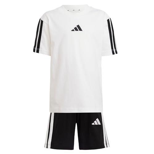 adidas Uniseks - dzieci ESSENTIALS T-SHIRT SET, white/black, 4-5 Years