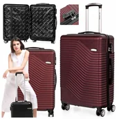 Walizki - WALIZKA DUŻA PODRÓŻNA na kółkach BAGAŻ z ABS mocna SZYFR XXL Sapphire DUO - miniaturka - grafika 1