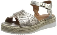 Espadryle damskie - Geox Damskie D EOLIE espadryle Wedge sandal, LT złoty, 36,5 EU, Lt Gold, 36.5 EU - miniaturka - grafika 1