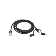 Kable USB - Lanberg Kabel 3IN1 Usb-a(m)- Usb - miniaturka - grafika 1