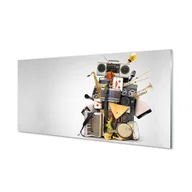 Tablice i flipcharty - Szklany panel + klej Radio mikrofon ukulele 120x60 - miniaturka - grafika 1