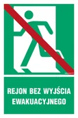Systemy ekspozycyjne i znaki informacyjne - AC054 REJON BEZ WYJŚCIA EWAKUACYJNEGO LEWOSTRONNY, FS - FOLIA SAMOPRZYLEPNA FOTOLUMINESCENCYJNA; (100X150MM) - miniaturka - grafika 1