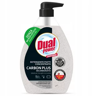 Dual Power DUAL POWER ULTRA Skoncentrowany płyn do mycia naczyń, CARBON PLUS BICARBONATO, 600 ml 8054633838501 - Płyny do naczyń - miniaturka - grafika 1