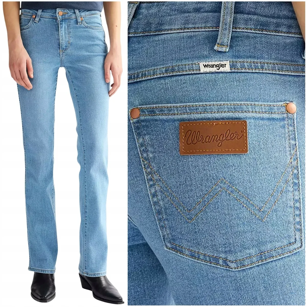 Wrangler Bootcut Hazel rozszerzane damskie spodnie jeansowe W29 L34