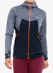 Bluza trekkingowa damska Salewa Puez Hybrid PL FZ - navy/pink - Bluzy sportowe damskie - miniaturka - grafika 1