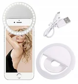 Selfie stick - LAMPA SELFIE PIERŚCIENIOWA DO TELEFONU LAMPKA LED - miniaturka - grafika 1