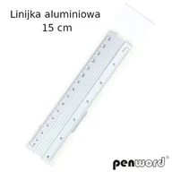 Linijki, ekierki - Linijka aluminiowa 15cm - miniaturka - grafika 1