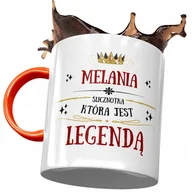 Kubki - Kubek Pomarańczowy Dla Melanii Koleżanki Prezent z Nadrukiem ze Zdjęciem+ Opakowanie na prezent (wzór 01) - miniaturka - grafika 1