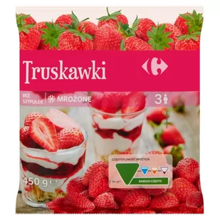 Carrefour Truskawki bez szypułek mrożone 450 g - Mrożonki warzywne i owocowe - miniaturka - grafika 1