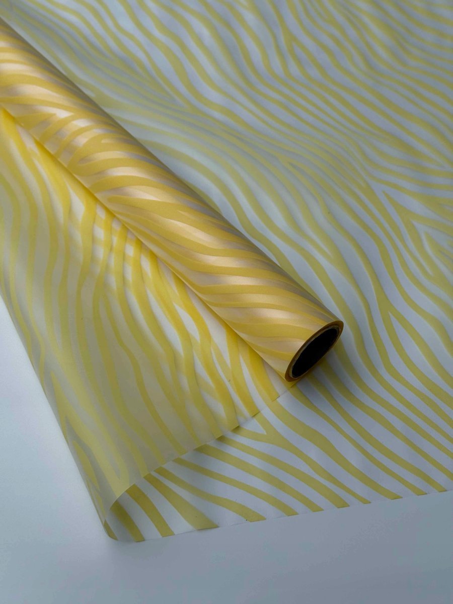 Folia matowa ze wzorem ZEBRA, Przezroczysty + mango