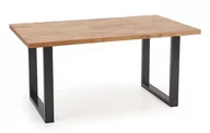 Stoły - Stół rozkładany ELIOR Berkel 2X, brązowo-czarny, 76x90x160 cm - miniaturka - grafika 1