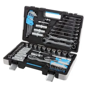 Mega Zestaw kluczy 91 sztuk nasadki 1/2" 1/4" bity klucze CRV 58091 PX-MG58091 - Zestawy narzędziowe - miniaturka - grafika 1