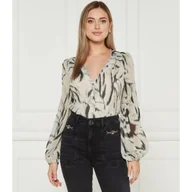 Bluzki damskie - GUESS Bluzka YVETTE | Regular Fit - miniaturka - grafika 1