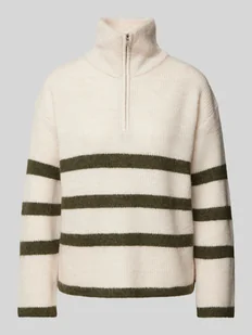 Sweter z dzianiny z mieszanki wełny model ‘MALINE’ - Swetry damskie - miniaturka - grafika 1