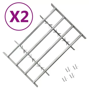 VidaXL Kraty bezpieczeństwa na okno, z regulacją, 2 szt., 1000-1500 mm - Akcesoria do okien - miniaturka - grafika 1