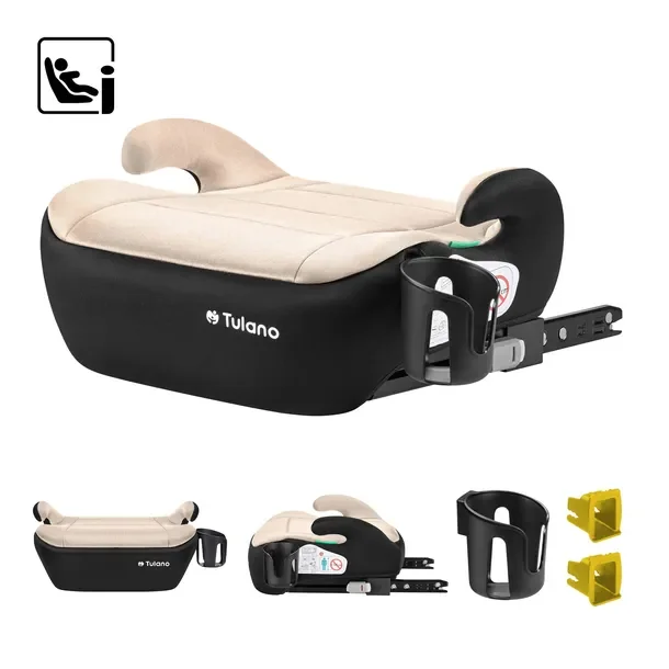 Fotelik samochodowy 15-36kg TULANO I-Size Isofix podstawka poddupnik beżowy