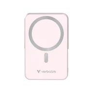 Powerbanki - Verbatim, powerbank z ładowaniem bezprzewodowym, 5V, ładowanie telefonu, 32267, 10 000mAh, Mocowanie magnetyczne, różowa - miniaturka - grafika 1