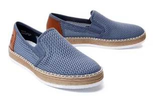 RIEKER L7873-12 blue, espadryle/mokasyny damskie - Rieker - Półbuty damskie - miniaturka - grafika 1