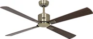 Wentylatory sufitowe - Energooszczędny wentylator sufitowy Eco Neo III 132 cm antyczny mosiądz łopatki orzech / wiśnia z pilotem zdalnego sterowania - miniaturka - grafika 1