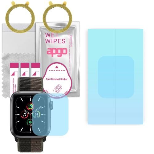 2x folia ochronna hydrożelowa do Apple Watch SE (40 mm) - apgo HD HQ FLEX Smartwatch Hydrogel Protection Ochrona na ekran smartwatcha