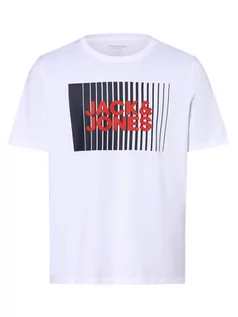 Koszulki męskie - Jack & Jones - T-shirt męski  JJECorp, biały - grafika 1