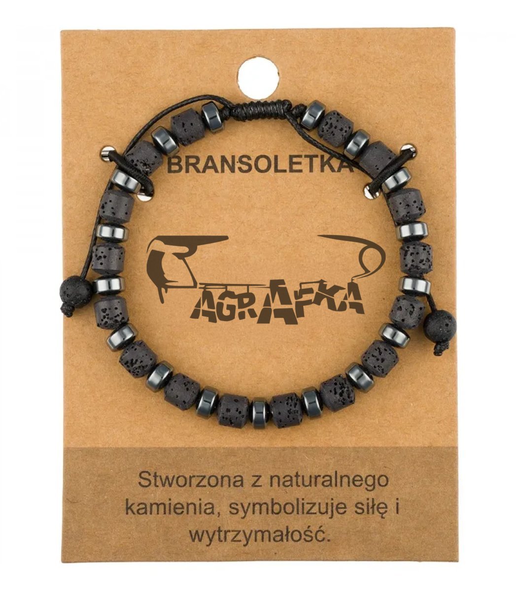 Bransoletka męska z naturalnych kamieni