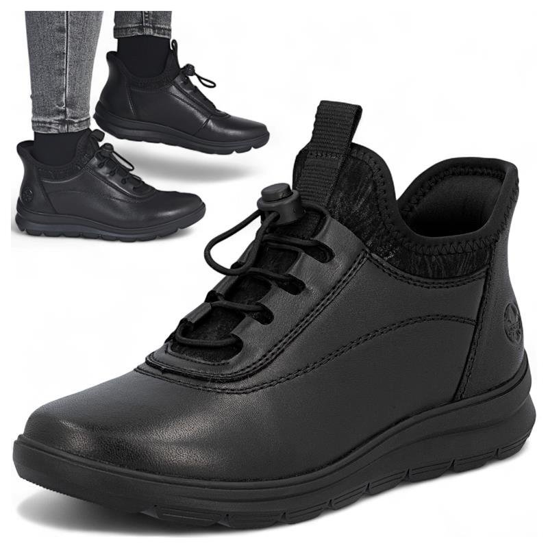 Rieker SKÓRZANE Sneakersy Damskie Sportowe Wygodne Półbuty Wsuwane 37