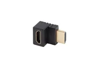 Inne akcesoria audio-wideo - Adapter hdmi(m)->hdmi(f) 4k kątowy góra czarny lanberg - miniaturka - grafika 1