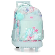 Plecaki - Movom I Love Sea Life Plecak Compact 2 Wheels Niebieski 32x43x21 cm Poliester 28,9L - miniaturka - grafika 1