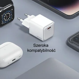 USAMS Ład. siec. 1xUSB-C PD30W PD3.0 Fast Charging US-CC186 + kabel USB-C/Lightning US-SJ610 biały/white YX Series YXXLOGTC04 - Ładowarki do telefonów - miniaturka - grafika 7