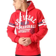 Bluzy męskie - Bluza męska Official US.Marshall Gadryshall z kapturem czerwona-XXL - miniaturka - grafika 1