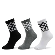 Skarpetki męskie - Zestaw 3 par wysokich skarpet męskich Vans Classic Check Crew VN000F0WY281 Czarny - miniaturka - grafika 1