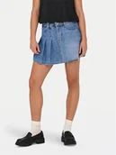 Spódnice - ONLY Spódnica jeansowa Kadie 15345569 Niebieski Regular Fit - miniaturka - grafika 1