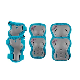 Spokey Zestaw ochraniaczy M SHIELD turkus 924817 - Zabawki i gry sportowe - miniaturka - grafika 2