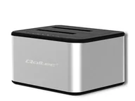 Obudowy i kieszenie na dyski twarde - QOLTEC Stacja dokująca dysków 2x HDD/SSD 2.5"/3.5" SATA/USB 50316 - miniaturka - grafika 1